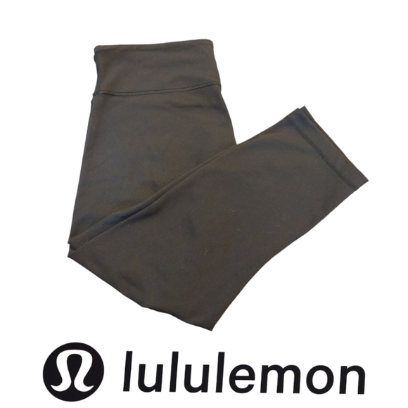 Lululemon Wunder Under Crops Black Size 10 - Picture 1 of 4